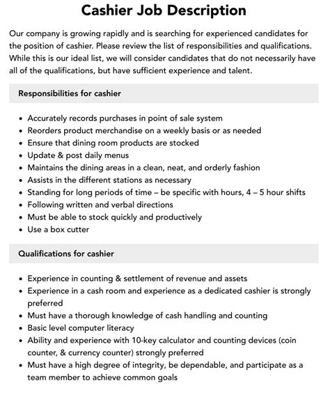 cashier jobs abroad|Job Description for a Foreign Exchange Cashier .